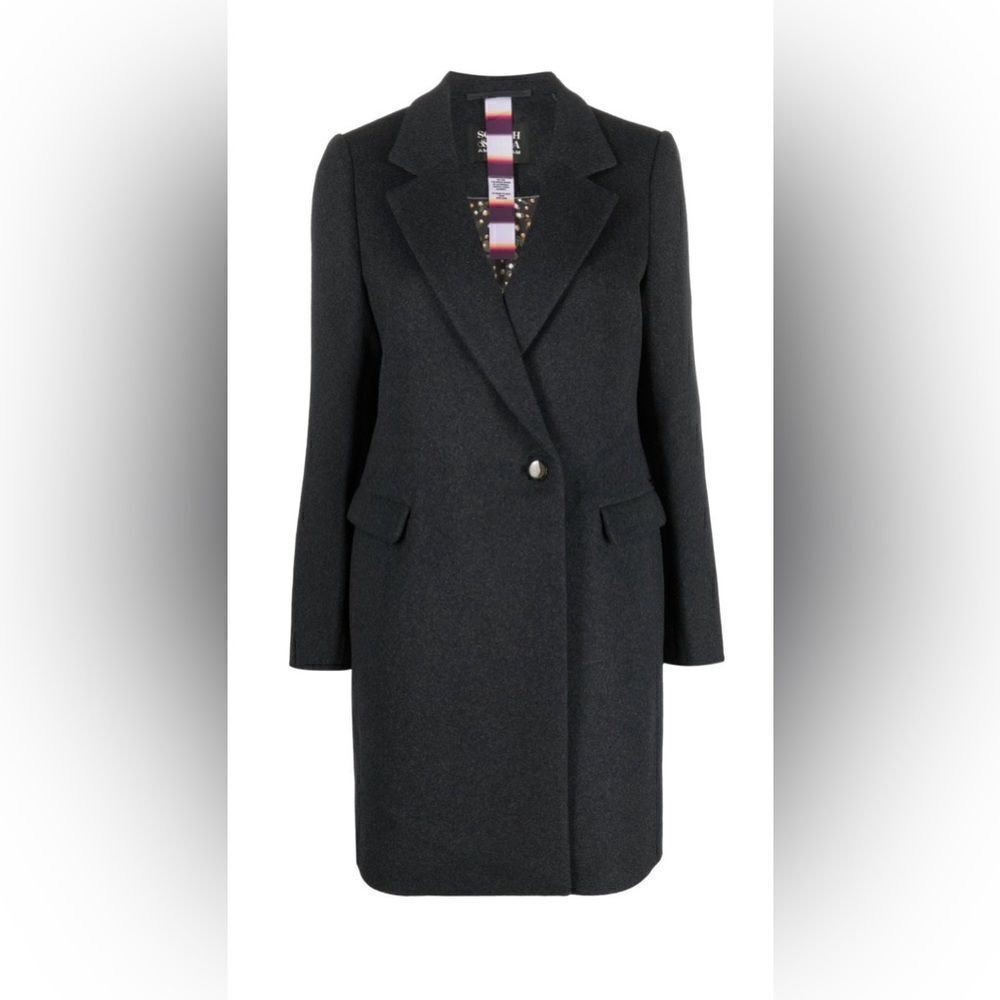 Scotch&soda single-breasted mid-length wool blend coat New Size M - Picture 3 of 15
